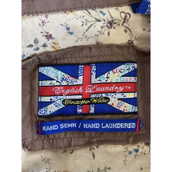 English Laundry Women's Lion Crest Long Sleeve Button Shirt in Brown - Sz M - Picture 5 of 7